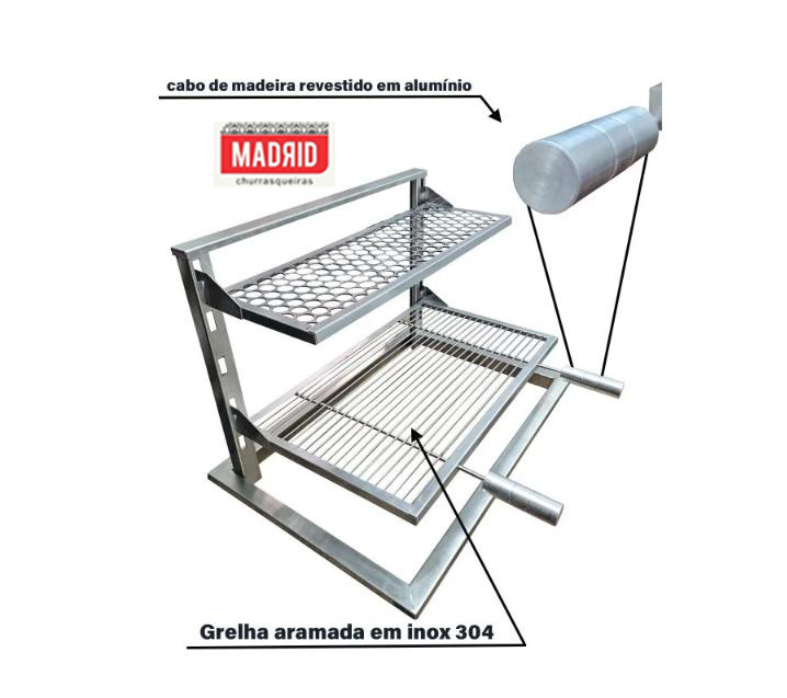 Suporte de fundo INOX 430- 0,60x0,40 - ARAMADA