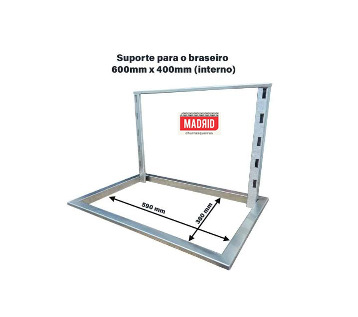 Suporte de fundo INOX 430- 0,60x0,40 - ARAMADA