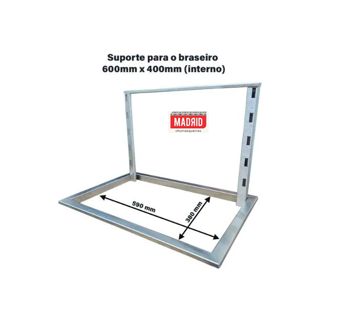 Suporte de fundo INOX 430- 0,60x0,40 - MOEDA