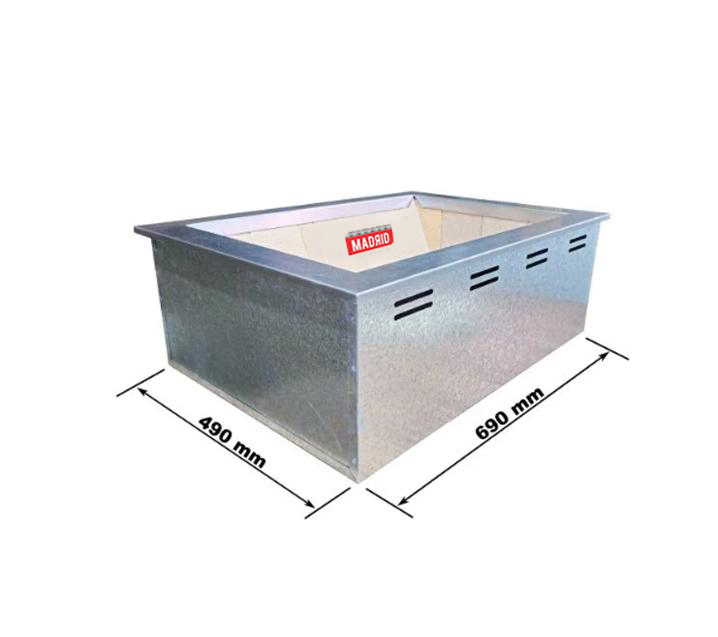 Braseiro Refratário Caixa Dupla para Churrasqueira Gourmet – 0,70x0,40 INOX430