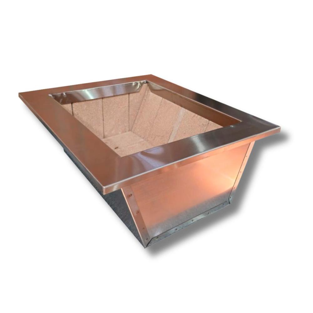 Braseiro Refratário cônico 50cmx40cm de Embutir para Churrasqueira Gourmet