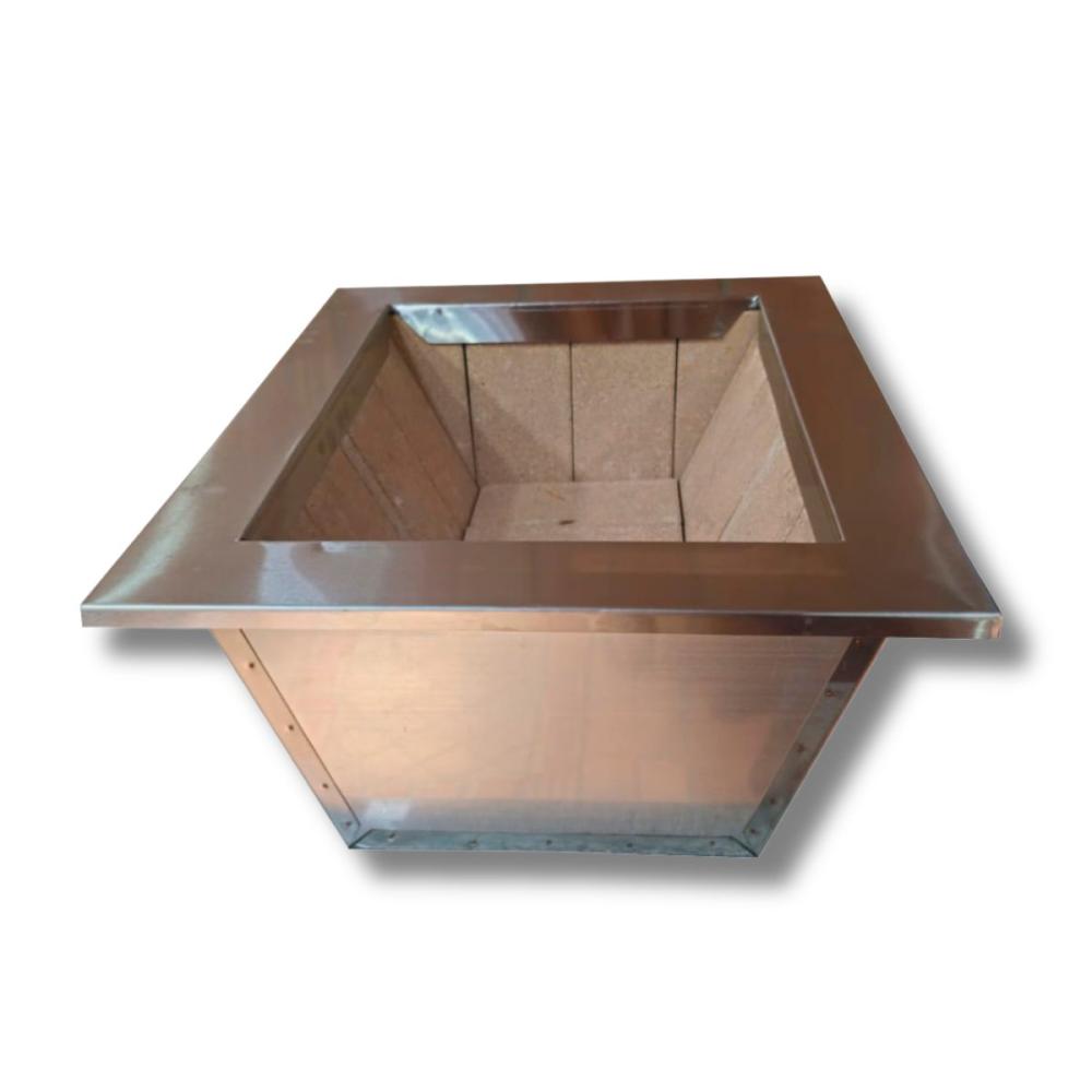 Braseiro Refratário cônico 45cmx30cm de Embutir para Churrasqueira Gourmet