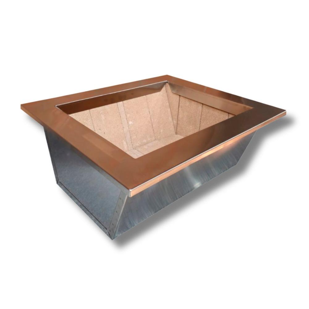 Braseiro Refratário cônico 50cmx40cm de Embutir para Churrasqueira Gourmet