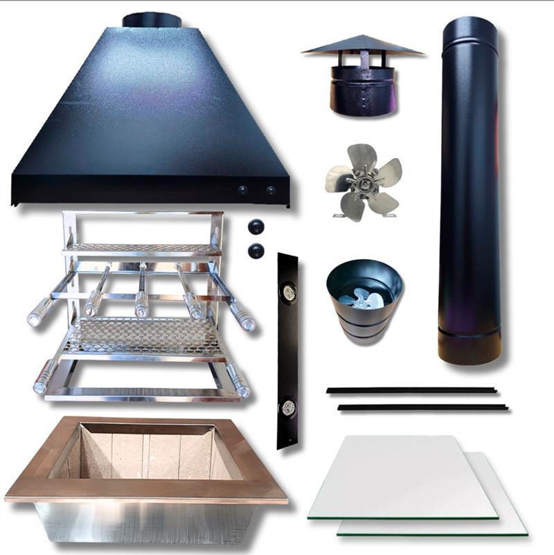 Kit Completo Churrasqueira Gourmet Pequeno 70x50